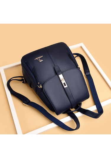 Geeksen Kadınlar İçin Siyah Çift Askılı Çanta - Dayanıklı Kumaş, 3 Bölmeli, 27x32x14 Cm, 0.7 Kg, Glossy Donanım, Rahat Kullanim Açık Pembe - Siyah