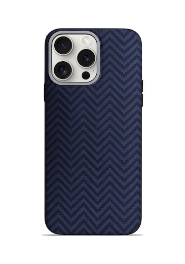 Aether Carbon Apple Uyumlu iPhone 15 Magsafe Karbon Kılıf Deep Navy Pulse Deep Navy Pulse
