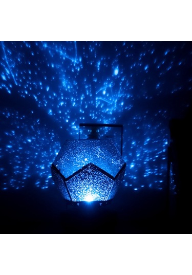 Xindoker Yıldız Gökyüzü Projeksiyonu Işığı - Sarı Beyaz Mavi 3 Renk - Şarj Edilebilir - Romantik Atmosphère Oluşturucu