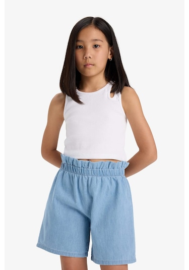Defacto Kız Çocuk Jean Şort E6690a825smnm39 Mavi
