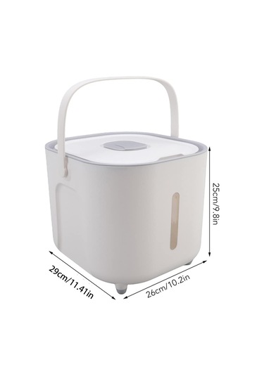 Natudeco Pirinç Dağıtıcı Sızdırmaz Pirinç Saklama Kabı Böcek