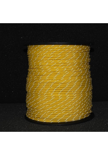 Mg Ropes Paracord İp 4 Mm Reflektörlü Sarı Renk No:48 10 Metre Çok Renkli