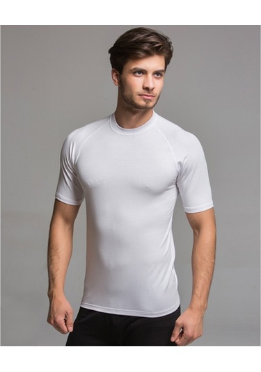 Bambu Reglan Kısa Kol Tshirt Beyaz Xl Beyaz