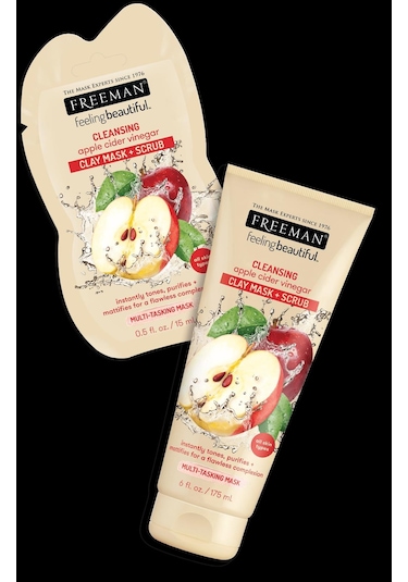 Freeman Elma Sirkeli Köpüklü Kil Maske+Scrub 175Ml