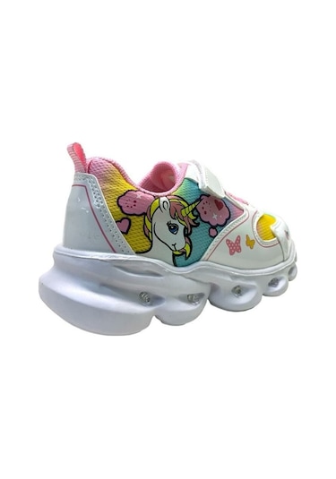 Pepino 1373 Kız Çocuk Hafif Unicorn Işıklı Sneaker Beyaz/pembe Beyaz - Pembe