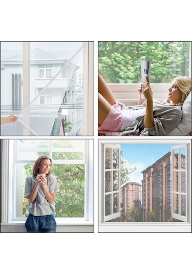 Yapışkanlı Sineklik 130 X 150 Kesilebilir Pencere Kapı Sinekliği Sivrisinek Karasinek Önleme Tülü Ağ