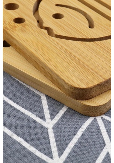 Nishev 2'li Bambu Lüx Balık Desenli Kare Nihale