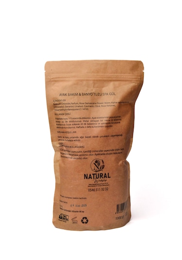 Natural Ayak Bakım & Banyo Tuzu Gül 1000 Gr