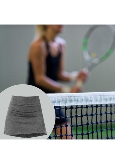 Fastbuy Komial Kadın Aktif Skort Günlük Kısa Etek Açık Gri Xs Açık Gri Gri