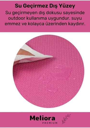 Taşıma Askılı Konfor Modeli Çift Taraflı Kaymaz Yoga Meditasyon Minderi Pembe Siyah Mat Çok Renkli