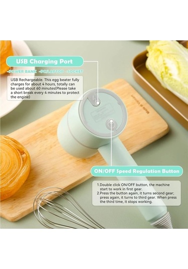 Ulzyvf Taşınabilir Blender Mikser Yeşil, Kırmızı Mutfak Aletleri El Mikseri Yeşil