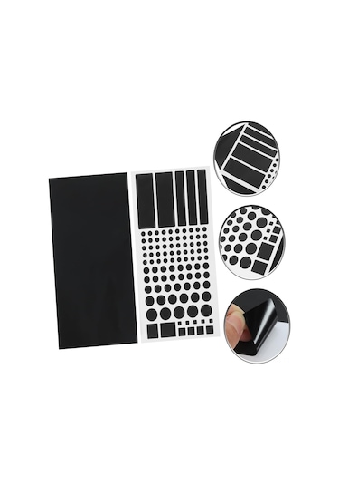 Reedark Siyah Işık Engelleyici Pvc Sticker, Otomatik Yapışkan Gölgelik Filmi, Işık Gizleme Kaplama, 2 Adet Kesik + Tam Siyah