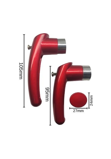 Çaydanlık Sapı Takımı Kulp Tutamak Seti Parlak Kırmızı Yanmaz