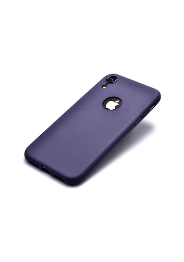 Apple Uyumlu iPhone Ekılıf Xr 6.1 Kılıf Mat Soft Premier Silikon Kapak Lacivert