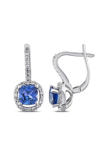 1.80 Karat Safir Pırlanta Küpe