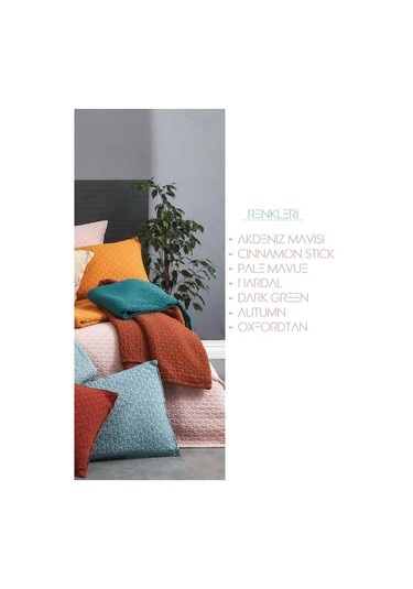 Ceyline Stonewashed Yatak Örtüsü Çk Ambiance Pembe Pembe