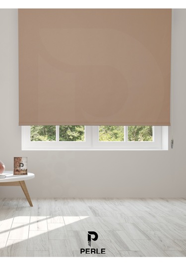 Br Perle Home Sahra Rengi Düz Mekanize Stor Perde Yüksek Kalite Metropol Serisi Sahra