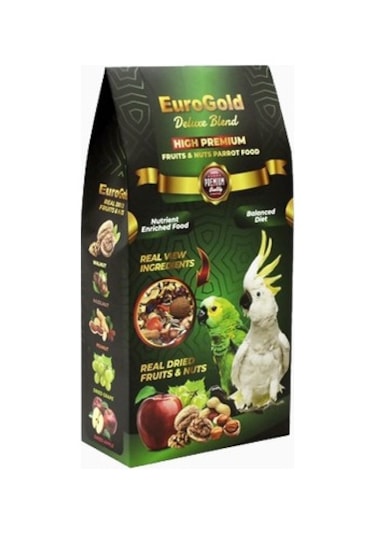 Eurogold Deluxe Blend Meyveli Ve Kuruyemişli Papağan Yemi 650 Gr