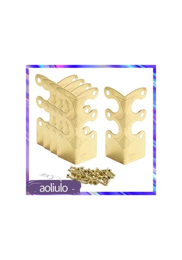 Vkemall 6 Adet Somunlu Katlanmış Metal Köşe Koruyucu, Dayanıklı Taban Ve Duvar Koruma Aparatı