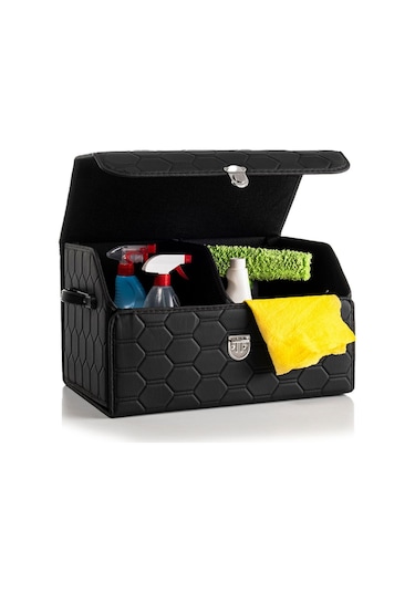 Oto Bagaj Organizeri Kapitone Araç Deri Bagaj Kutu Çanta