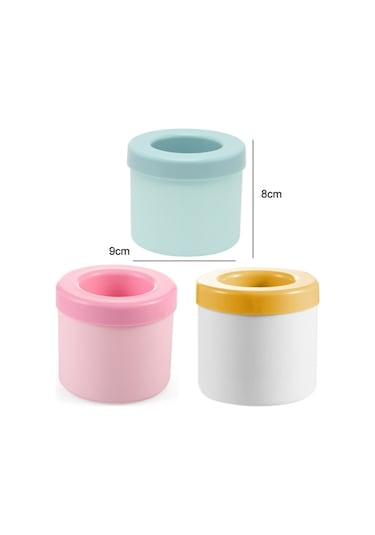 Silindirik Silikon Buz Küpü Fincan Buz Yapımı Kalıp Blue Sarı