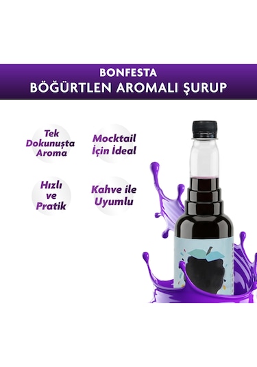 Bonfesta Böğürtlen Aromalı Kahve ve Kokteyl Şurubu 750 ML