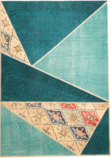 Patchwork El Dokuma Anadolu Halısı (431075591) Mavi