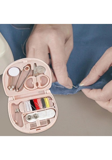 Çok Fonksiyonlu Mini Çanta Boy Seyahat Tipi Dikiş Seti Çok Renkli