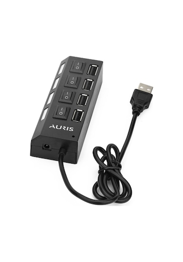 Auris Hb01 4 Port Usb Çoklayıcı Usb Hub Çoğaltıcı Ledli