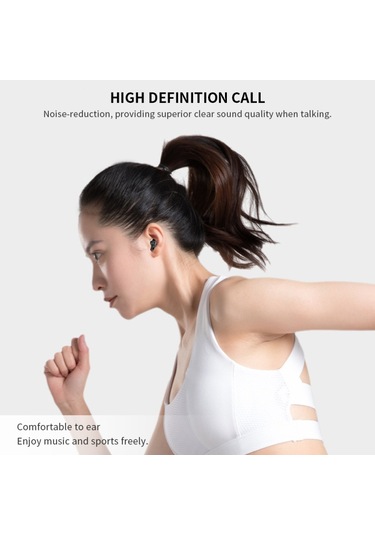 Mufunye Beyaz Xg8 Sayısal Gösterimli Şarj Kutusu İle Kablosuz Spor Kulaklıklar