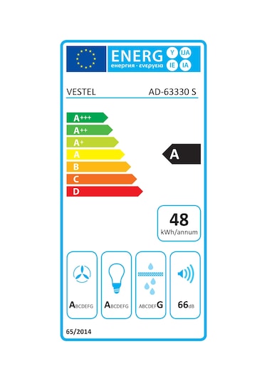 Vestel AD-63330 S Ankastre Davlumbaz