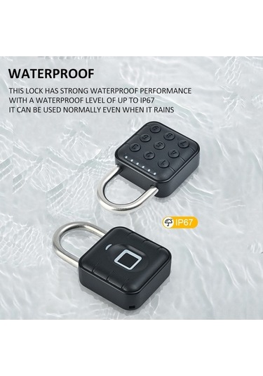 Createtech Akıllı Parmak İzi Ve Şifreli Kilit - Su Geçirmez, Sağlam Çanta/kapı Kilidi