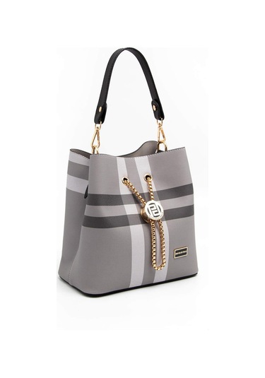 Silver Polo Kadın El Çantası 967 Mk84 45530 Gri Mat Siyah 45530 Gri Mat Siyah Çok Renkli