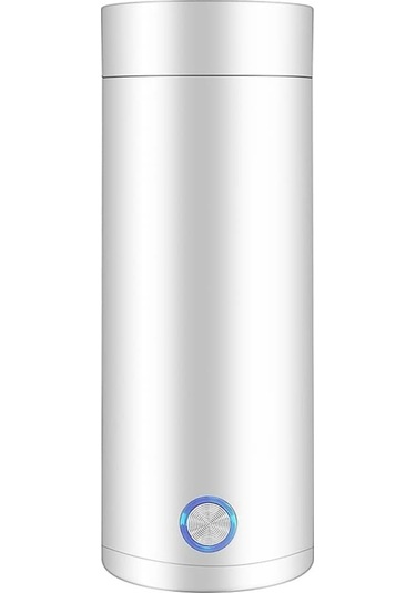 Seyahat Su Isıtıcısı, 400 Ml Otomatik Kapanma, Taşınabilir Elektrikli Su Isıtıcısı, Paslanmaz Çelik Kaplamalı Hızlı Kaynama Şişesi Beyaz - Fa1- Diğer