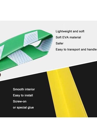 Garaj Duvarı Koruyucu Duvar Köşe Koruma Otoparklar İçin, 0,6 Cm Kalınlığında Sütun, Yansıtıcı 5 Adet