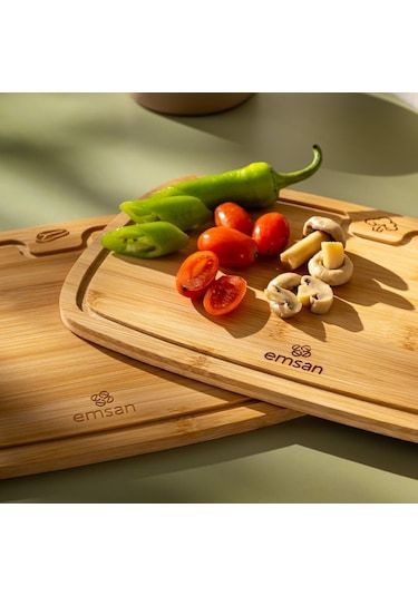 Emsan Daisy 2li Wood Kesme Tahtası Ahşap