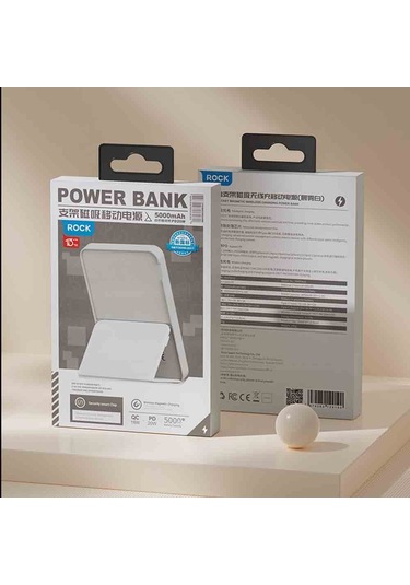 Rock P83 5000 Mah Pd 20w Magsafe Uyumlu Standlı Powerbank Siyah