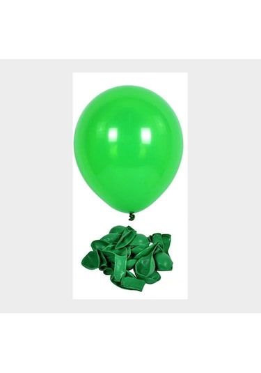 Yeşil 10 Adet Lateks Helyum Uyumlu Balon+yeşil Balon Doğum Günü