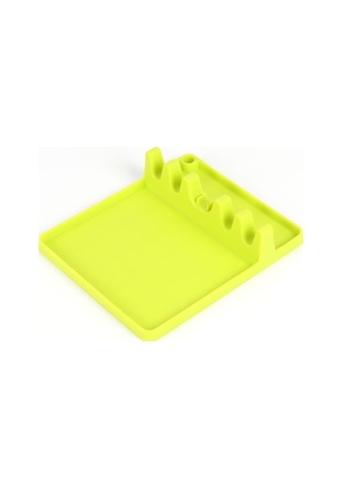 Dancemonkey 2'si 1 Arada Mutfak Silikon Kaşıklık Orta Raf, Pratik Tasarım Sarı