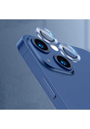 Noktaks - İphone 13 Uyumlu - Kamera Lens Koruyucu Cl-07 - Mavi - T21298 Mavi