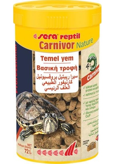 Sera Reptil Carnivor Nature 250 Ml 72 Gr Sürüngen Yemi