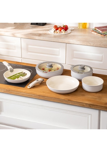 Emsan Easy Click 9 Parça Tencere Seti Gri