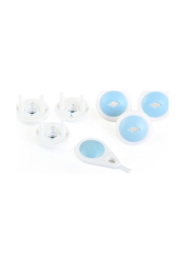 Büro Ev Bebek Güvenliği İçin 6adet Amerikan Tipe Uyumlu Anahtarlı Priz Kilidi Seti Gri