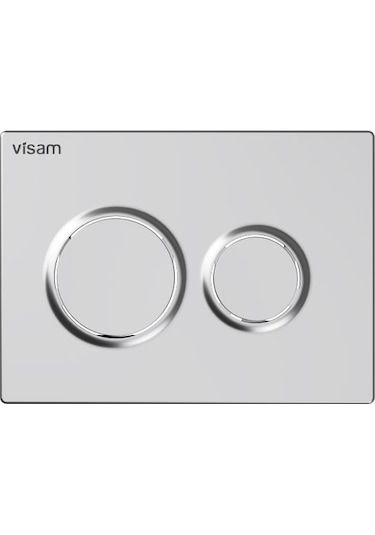 VİSAM OLİMPOS İKİ KADEMELİ PARLAK KROM KUMANDA PANELİ Beyaz