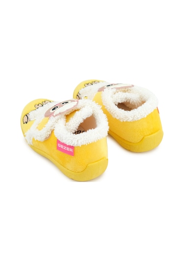 Gezer Kız Çocuk Bebe Cırtlı Ayarlanabilir Günlük Okul Kreş Panduf Ayakkabı Sarı