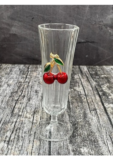 6 Lı Kristal Cam Kiraz Kahve Yanı Bardağı Su Bardak 150ml
