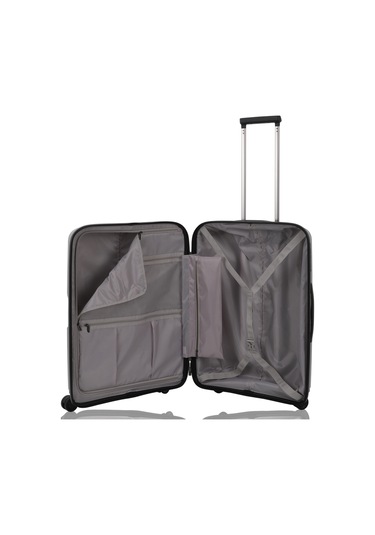 Baggaj V2408 Policarbon Valiz Siyah Set Grey