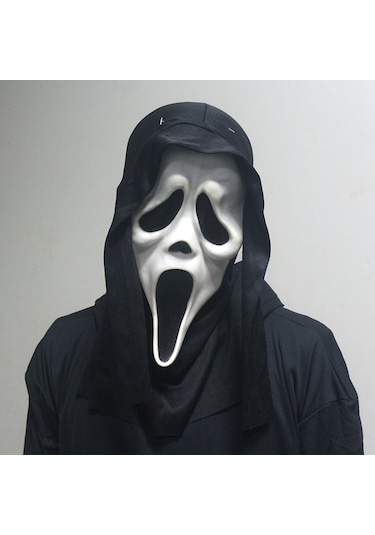 Hayalet Yüzlü Çığlık Korku Maskesi, Cadılar Bayramı Katili Cosplay Kostümü