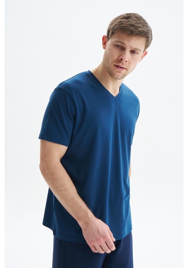 Arma Erkek Regular Fit Basic Süprem V Yaka Tişört Y29344472102 İndigo