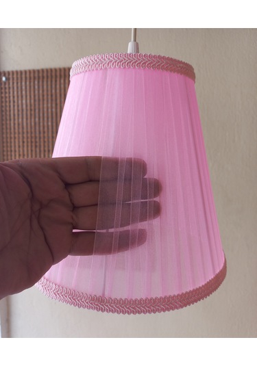 N-13 Pembe Organze Yatak Odası Çocuk Ve Bebek Odası Avize Pembe